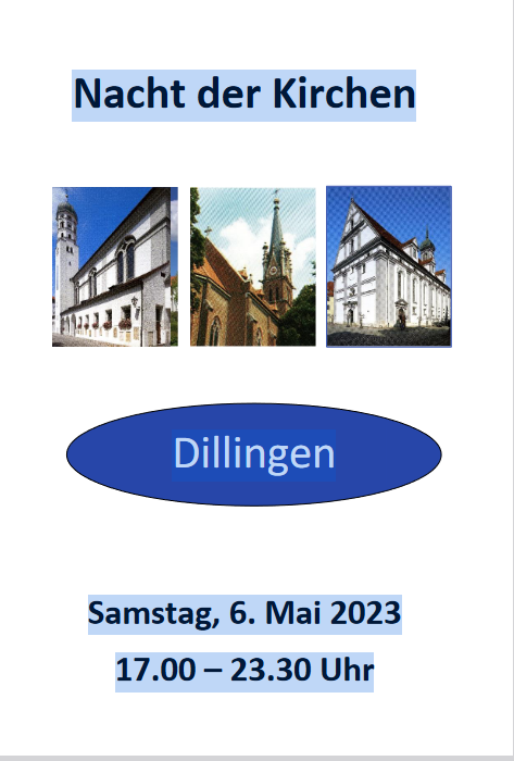 Dillinger Franziskanerinnen Deutsche Provinz – Nacht der Kirchen - 6.Mai 2023